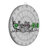 Maus in Kleeblättern Dartscheibe (Vorderseite Links)