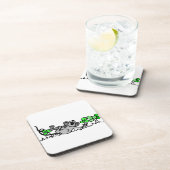 Maus in Kleeblättern Getränkeuntersetzer (Rechte Seite)