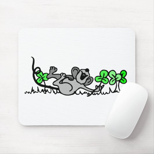 Maus in Kleeblättern Mousepad (Mit Mouse)