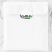 Maus in Kleeblättern Runder Aufkleber (Tasche)