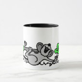 Maus in Kleeblättern Tasse (Zentrum)