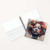 Maus in Linien: Künstlerisches Sketchbuch Notizblock (Innenseite)