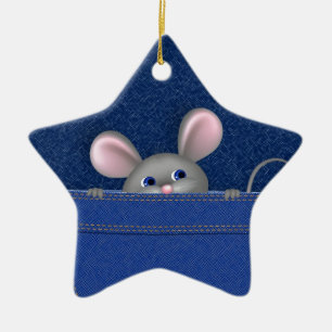 Maus in Pocket Keramikornament