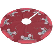 Maus in Pocket Polyester Weihnachtsbaumdecke (Schrägansicht)