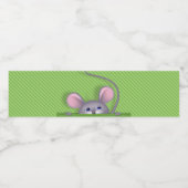 Maus in Pocket Wasserflaschenetikett (Einzelnes Label)