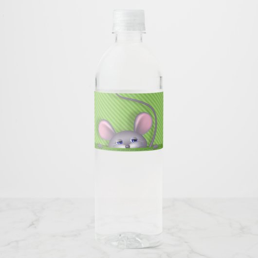 Maus in Pocket Wasserflaschenetikett (Vorderseite)