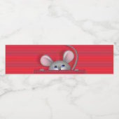 Maus in Pocket Wasserflaschenetikett (Einzelnes Label)