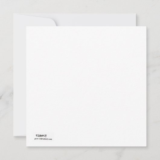 Maus in Tulips Kartenvorrat Dankeskarte (Rückseite)