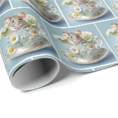 Maus in Vintager Verbindung Geschenkpapier (Rolleneckpunkt)