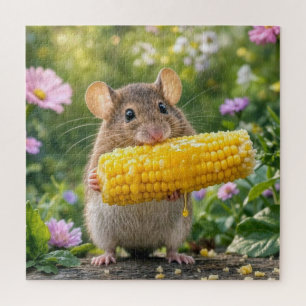 Maus isst Maiskolben Puzzle