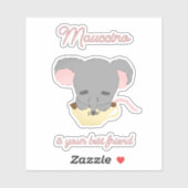 Maus Kakao Cappuccino  Aufkleber (Blatt)