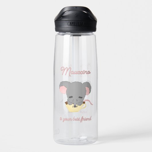 Maus-Kakao-Kappuziner  Trinkflasche (Rückseite)