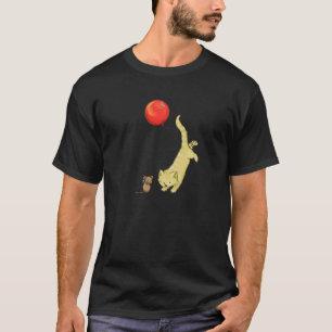 Maus Katze Und Luftballon T-Shirt