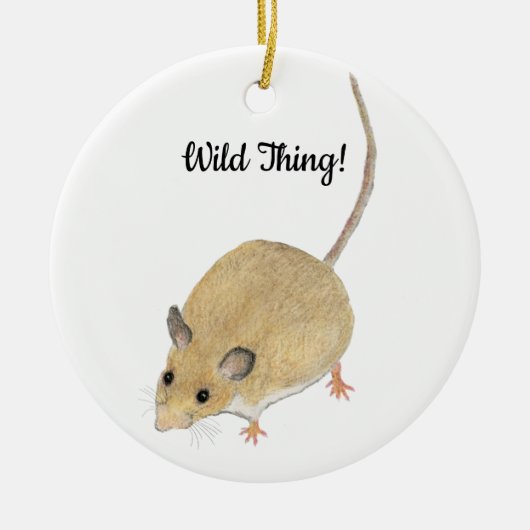Maus Keramik Ornament (Vorne)