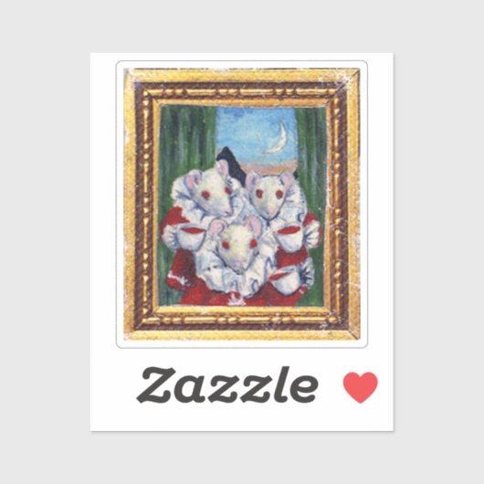 Maus-Lair-Malerei aus Blut Tee und rote Zeichenket Aufkleber (Blatt)