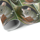 Maus lesen ein Buch im Baumloch Geschenkpapier (Rolleneckpunkt)