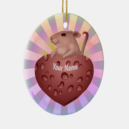 Maus-Liebe Keramik Ornament (Rechts)