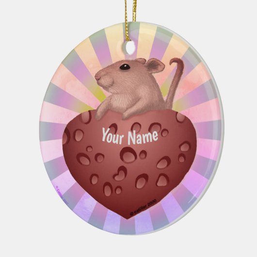 Maus-Liebe Keramik Ornament (Links)