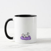 Maus-Lieben Schwarze Katze Zwei-Tonen-Tasse Tasse (Links)