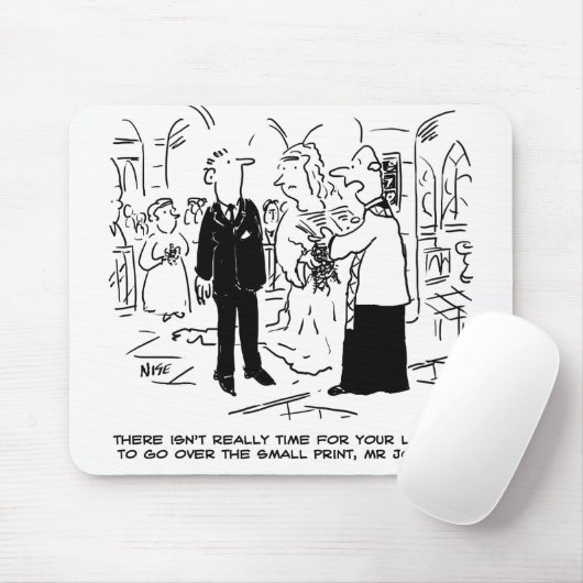 Maus Mat mit Kirchendienst Hochzeit Vicar Mousepad (Mit Mouse)