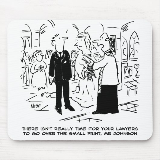 Maus Mat mit Kirchendienst Hochzeit Vicar Mousepad (Vorne)