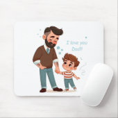 Maus Matte mit Widmung für Papa. Mousepad (Mit Mouse)