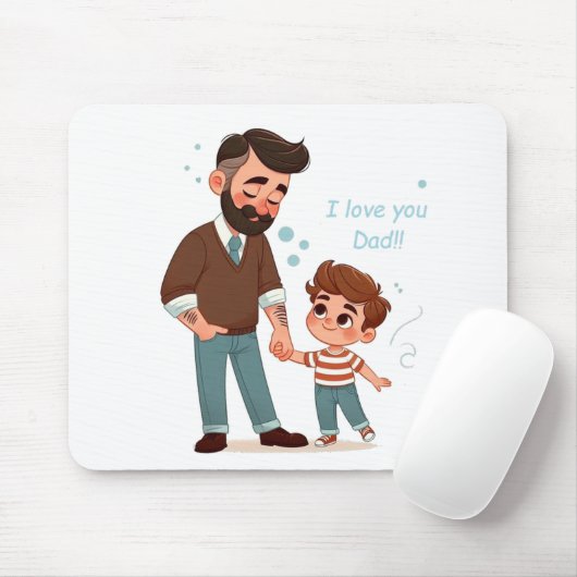 Maus Matte mit Widmung für Papa. Mousepad (Mit Mouse)