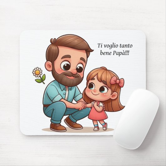 Maus-Matte mit Widmung für Vater Mousepad (Mit Mouse)