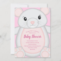 Maus Mäuse Baby Dusche Rosa