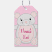 Maus Mäuse Baby Dusche Rosa Geschenkanhänger (Vorderseite)