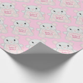 Maus Mäuse Baby Dusche Rosa Geschenkpapier (Ecke)