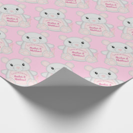 Maus Mäuse Baby Dusche Rosa Geschenkpapier