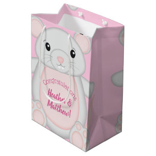 Maus Mäuse Baby Dusche Rosa Mittlere Geschenktüte
