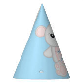 Maus Mäuse Geburtstag Party Blue Partyhütchen (Links)