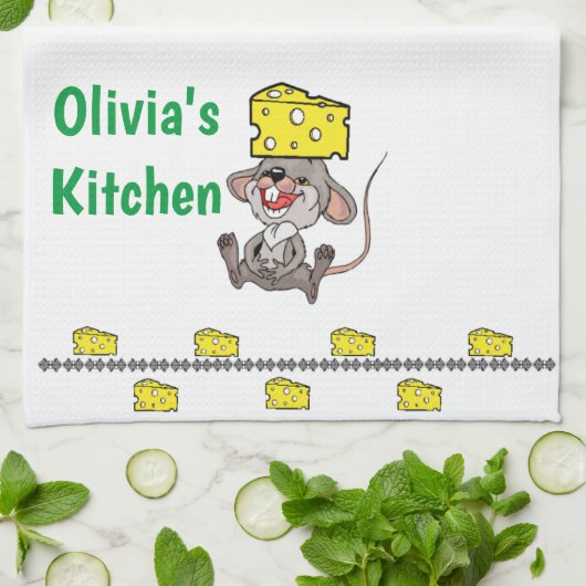 Maus Mice Käse Küche Handtuch (Gefaltet)