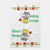 Maus Mice Käse Rote Herzen Küche Handtuch (Vertikal)