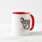 Maus mit Brille, Mäuse Liebhaber Tasse (VorderseiteRechts)
