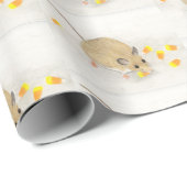 Maus mit Candy Corns Geschenkpapier (Rolleneckpunkt)