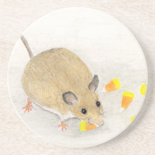 Maus mit Candy Corns Getränkeuntersetzer