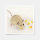 Maus mit Candy Corns Serviette (Vorderseite)