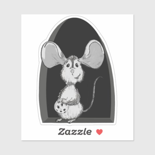 Maus mit Cookie-Aufkleber Aufkleber (Blatt)
