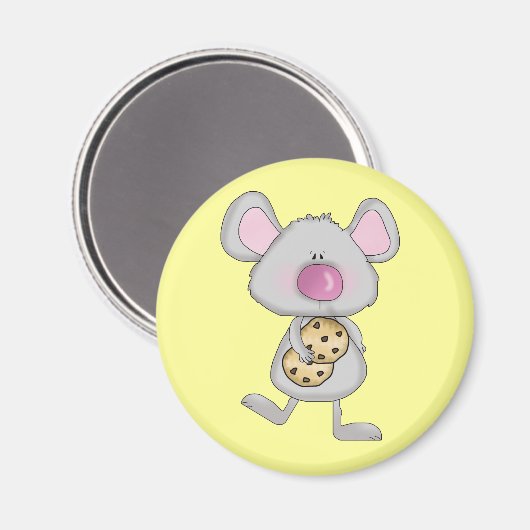 Maus mit Cookies Tshirts und Geschenke Magnet (Vorderseite/Rückseite)