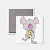 Maus mit Cookies Tshirts und Geschenke Magnet (Vorderseite/Rückseite)