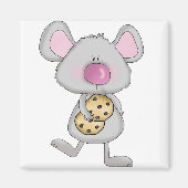Maus mit Cookies Tshirts und Geschenke Magnet (Vorne)