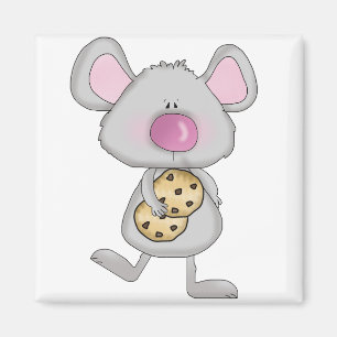 Maus mit Cookies Tshirts und Geschenke Magnet