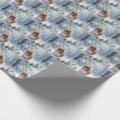 Maus mit Dämmerung im Schnee Geschenkpapier (Ecke)