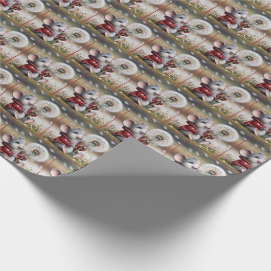 Maus mit einem Lüster Geschenkpapier (Ecke)