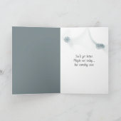 Maus mit einem Pappenzeichen Karte (Innenseite)