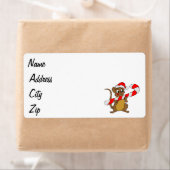 Maus mit einem Weihnachtskandinken (Insitu)