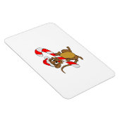Maus mit einem Weihnachtskandinken Magnet (Rechte Seite)